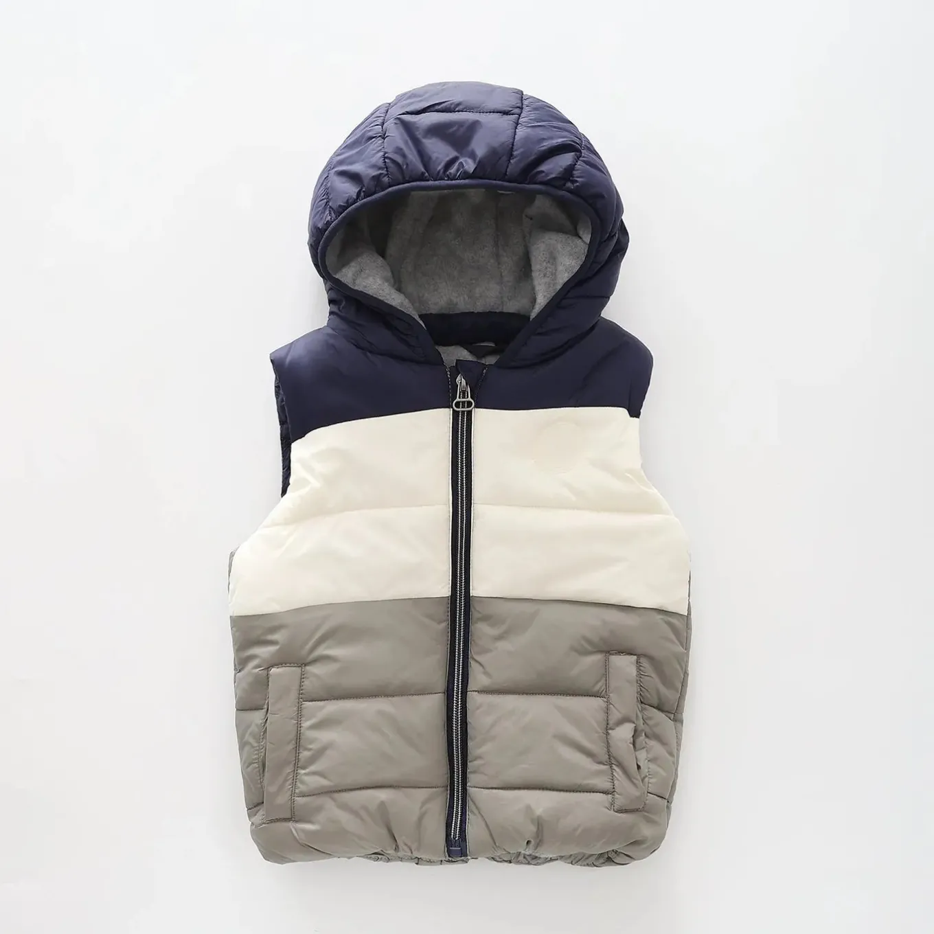 Adventure Stripe Puffer, Junior Boys Vest