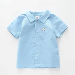 Baby and Infant Boys Bear Button-Down Shirt