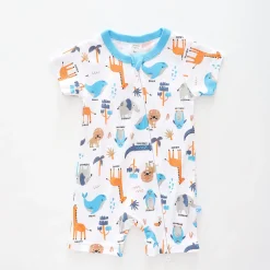 Baby Boys Animal Adventure Romper