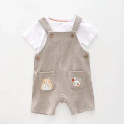 Baby Boys, Bear Shortalls Set