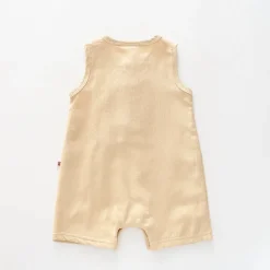 Baby Boys, Beige Sleeveless Romper