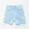 Baby Boys Blue Linen Shorts