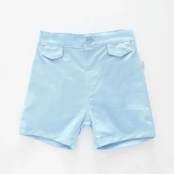 Baby Boys Blue Linen Shorts