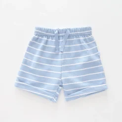 Baby Boys Blue Striped Knit Shorts
