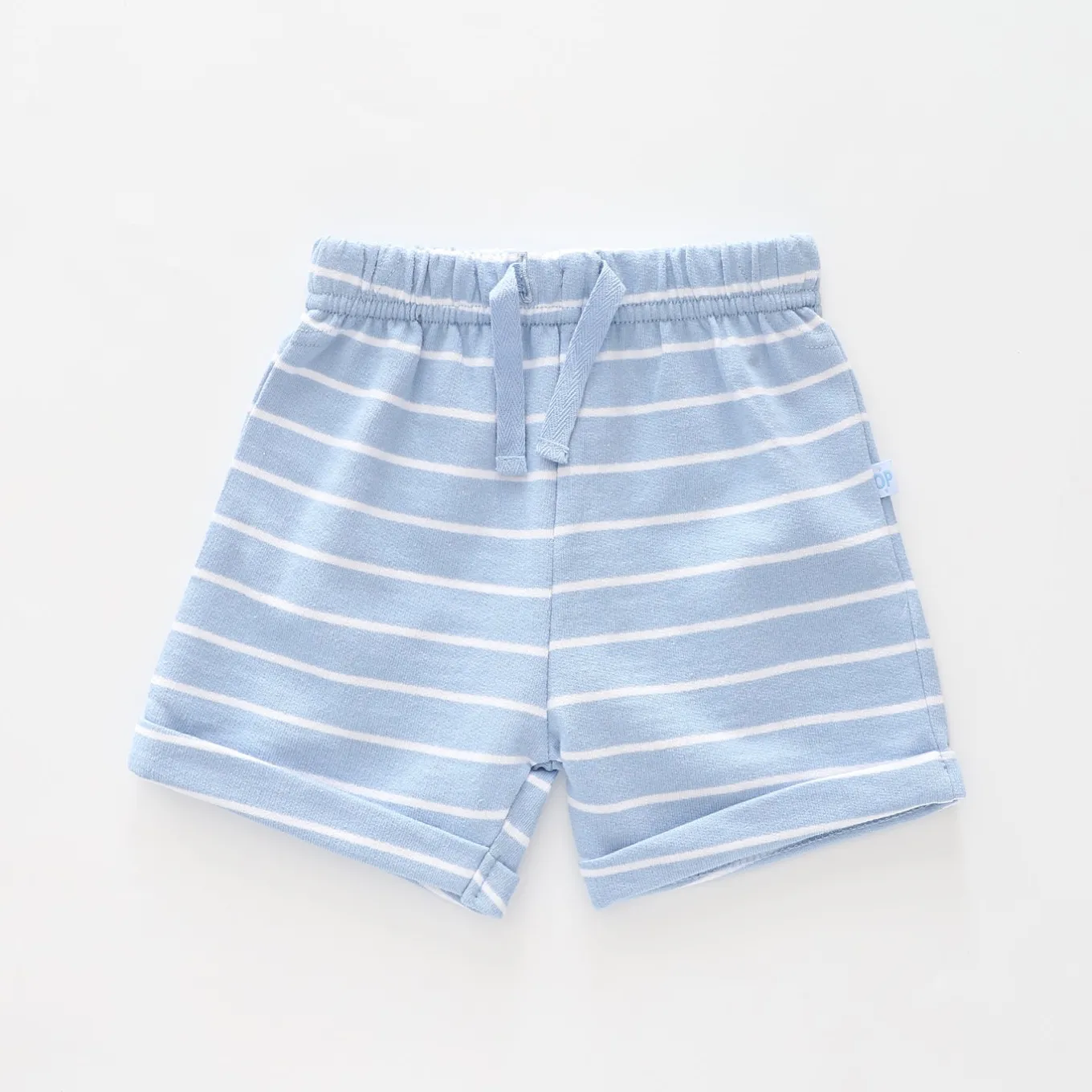 Baby Boys Blue Striped Knit Shorts