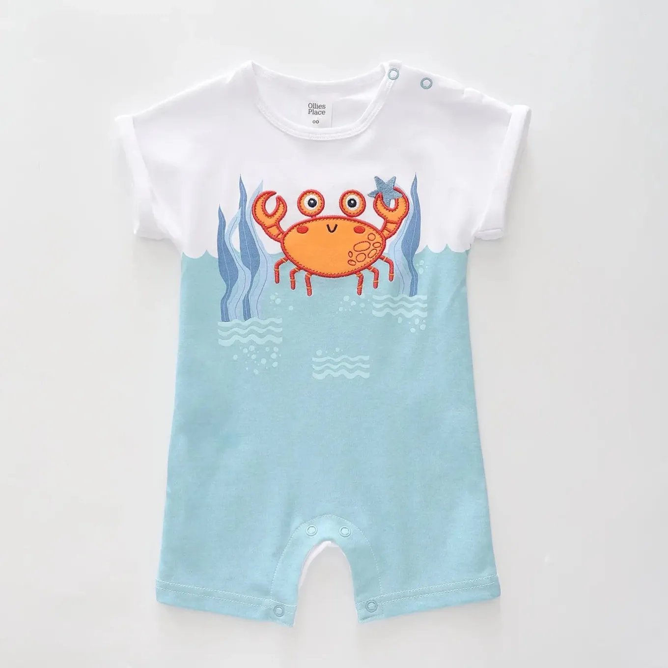 Baby Boys Crabby Critter Short Romper