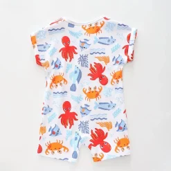Baby Boys Crabby Sea Creatures Short Romper