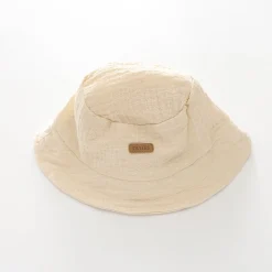 Baby Boys Cream Cheesecloth Bucket Hat