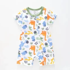 Baby Boys Green Dino Romper