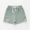 Baby Boys Green Waffle Shorts