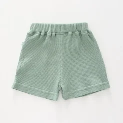 Baby Boys Green Waffle Shorts