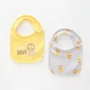 Baby Boys Lion & Cheetah Bib Set