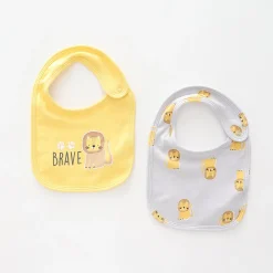 Baby Boys Lion & Cheetah Bib Set