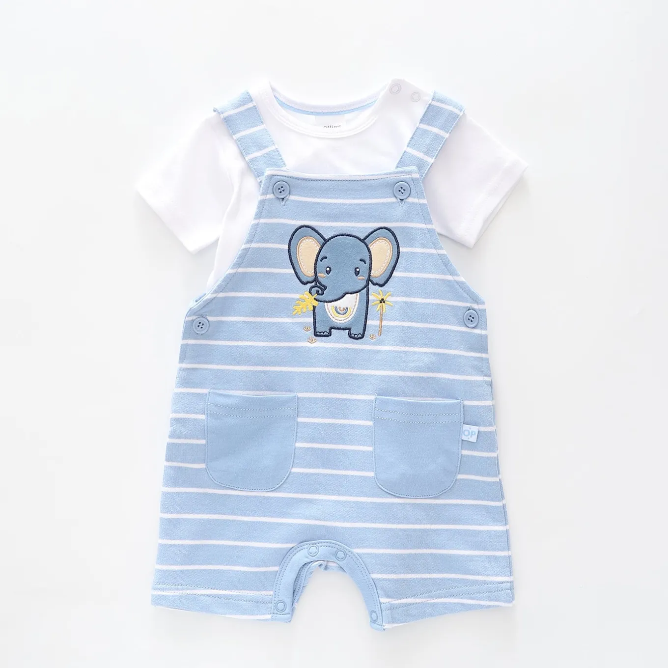Baby Boys, Love Mum and Dad Short Overalls Set