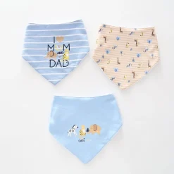 Baby Boys, Love Mum and Dad 3pc Bandana Bib Set