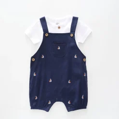 Baby Boys Nicely Nautical Overalls Set