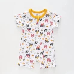 Baby Boys On The Farm Golden Romper