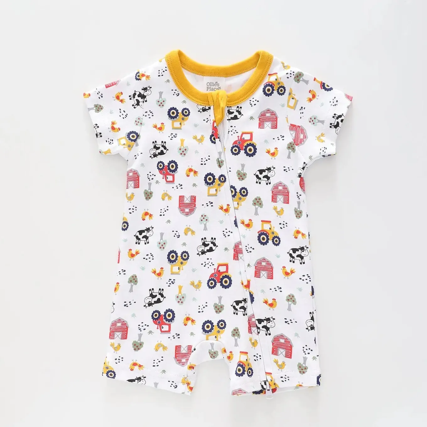 Baby Boys On The Farm Golden Romper