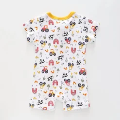 Baby Boys On The Farm Golden Romper