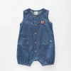 Baby Boys Sleeveless Chambray Romper