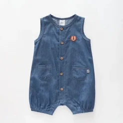 Baby Boys Sleeveless Chambray Romper