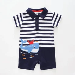 Baby Boys, Whaley Cute 2-in-1 Collared Romper