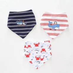 Baby Boys, Whaley Cute 3pc Bandana Bib Set