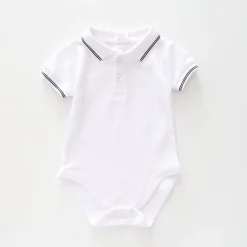 Baby Boys, White Polo Bodysuit