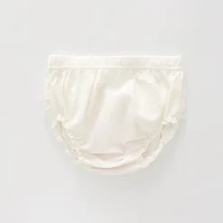 Baby Girl Ruffle Ivory Bloomer
