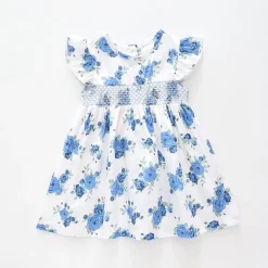 Baby Girls, Blue Rose Dress