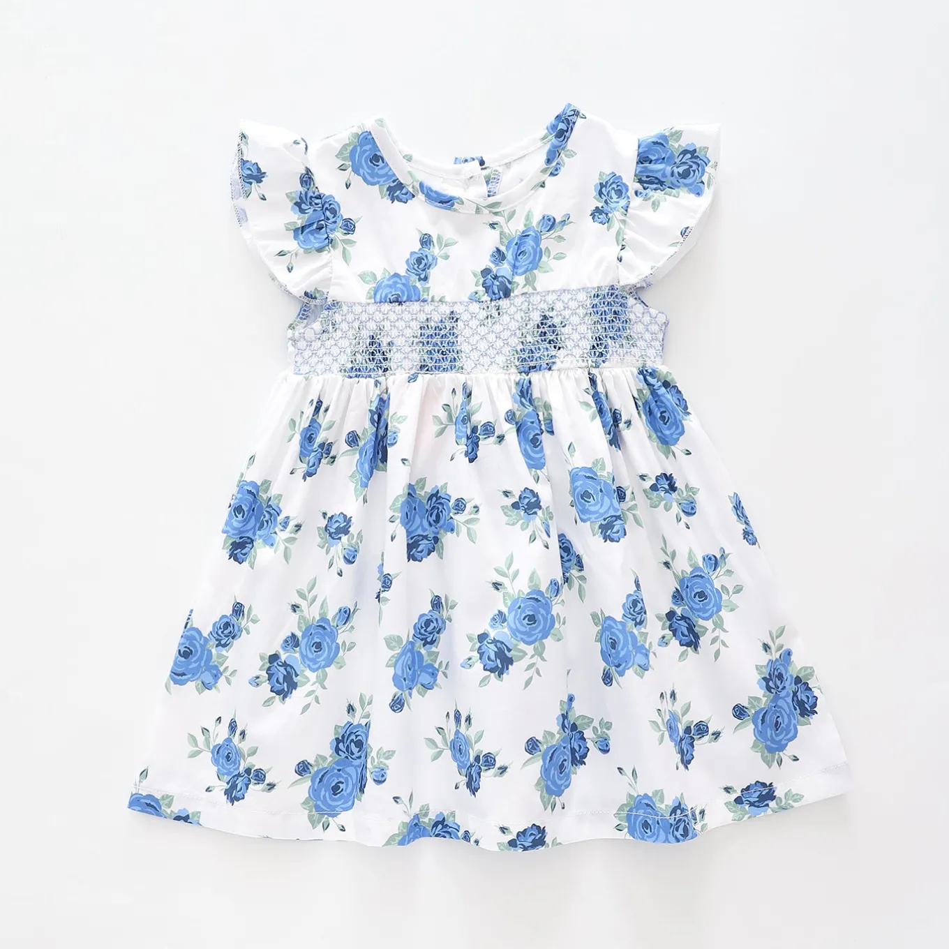 Baby Girls, Blue Rose Dress