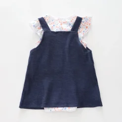 Baby Girls, Denim Look Pinafore Set