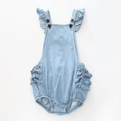 Baby Girls Denim Sunsuit Romper