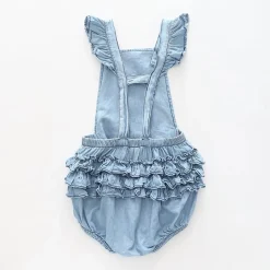 Baby Girls Denim Sunsuit Romper