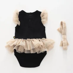 Baby Girls, Mini Couture Romper Dress and Headband