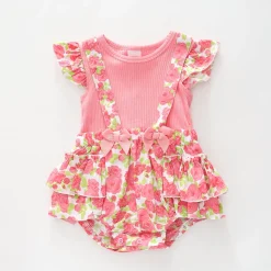 Baby Girls, Rose Sunsuit and tee