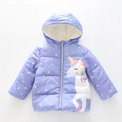 Baby Girls' Unicorn Puffer Jacket