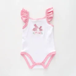Baby Girls, White Strappy Bodysuit