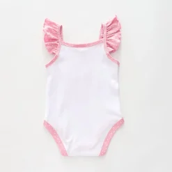 Baby Girls, White Strappy Bodysuit