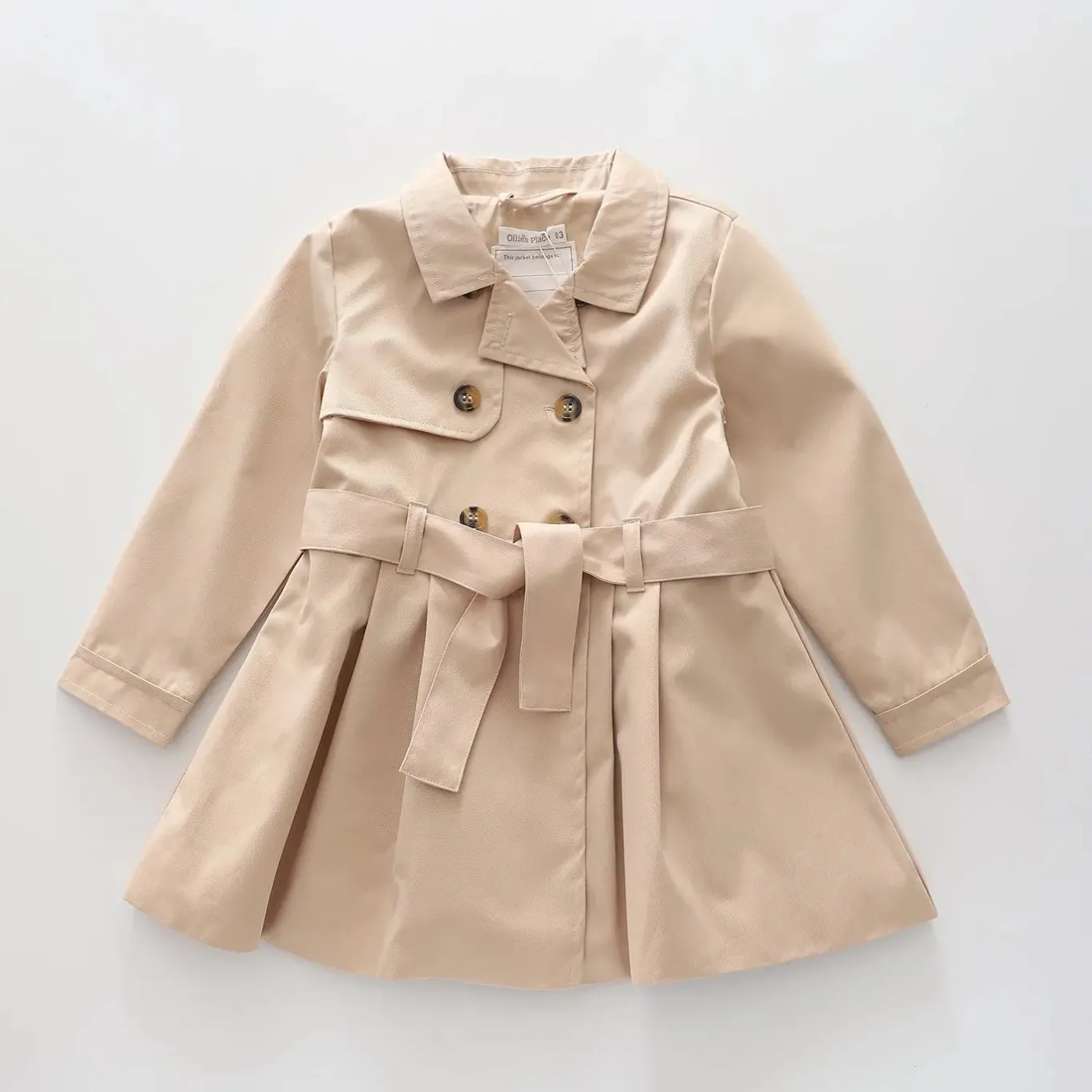 Beige, Junior Girls Trench Coat