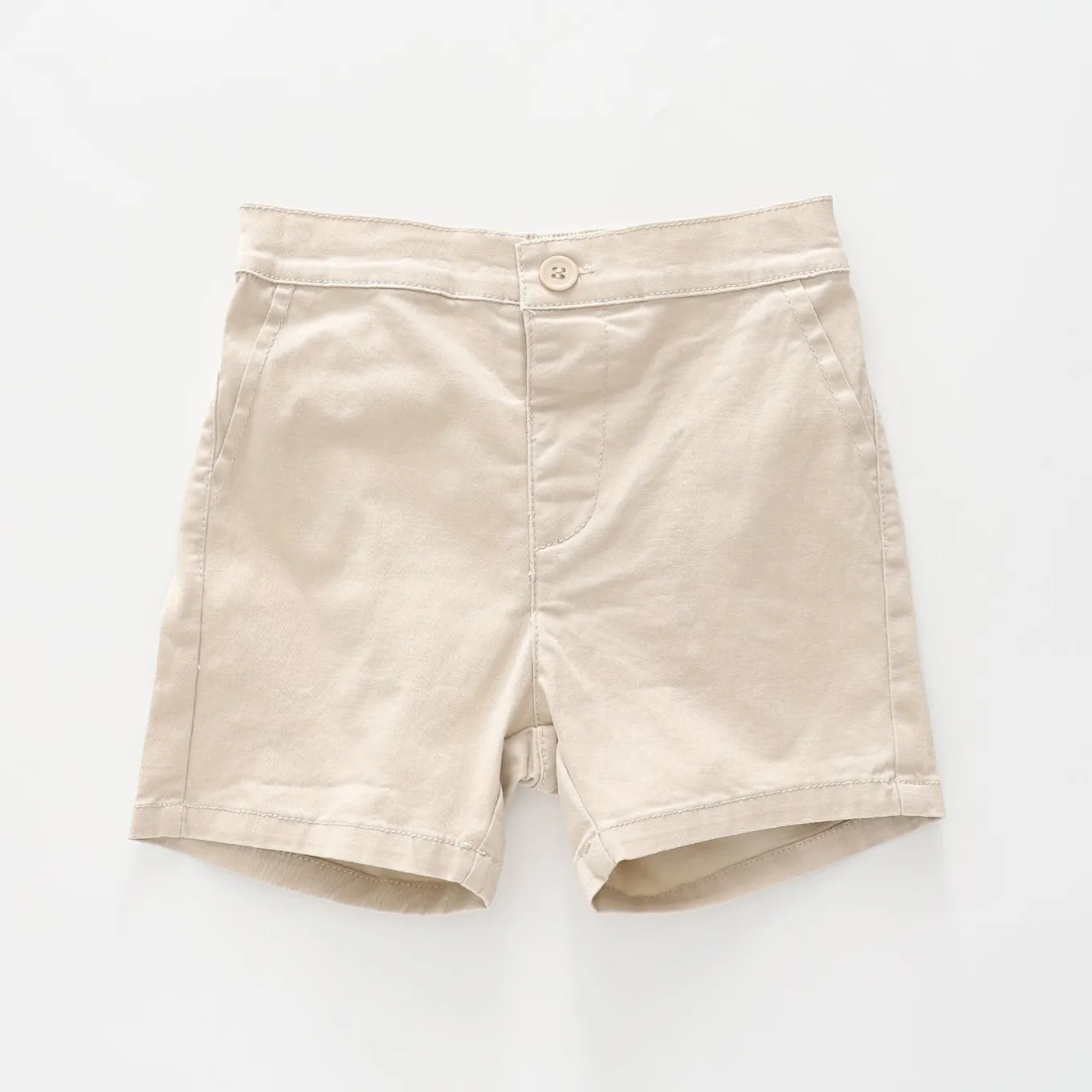 Beige Woven Short