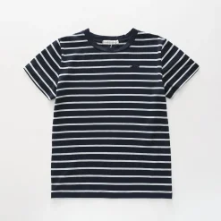 Black and White Striped Kids Tee
