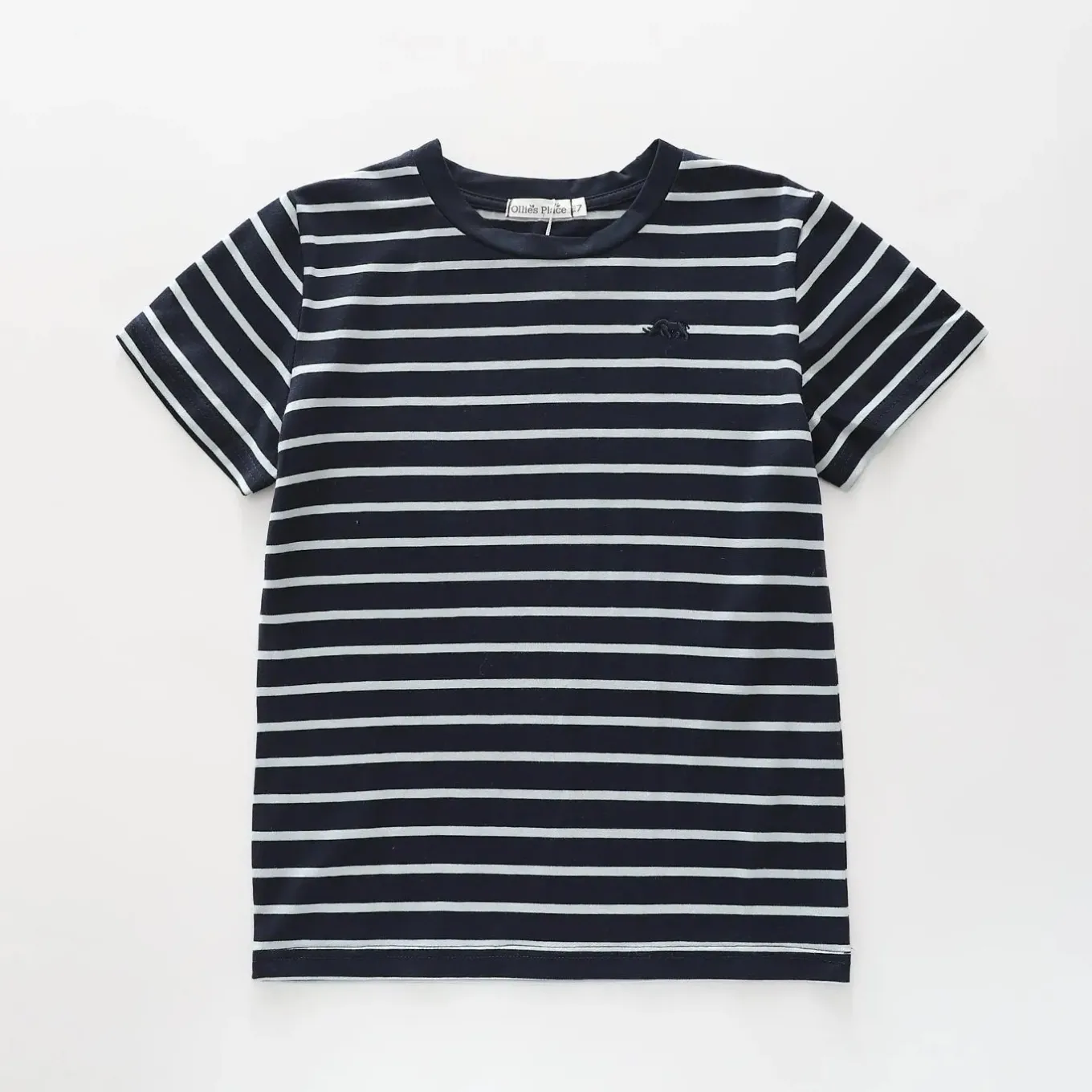 Black and White Striped Kids Tee