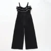 Black Ruffle Jumpsuit