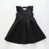 Black Textured, Girls Party Dress