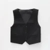 Black Waistcoat Vest