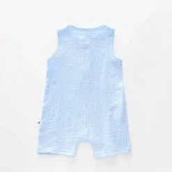 Blue Cheesecloth Romper