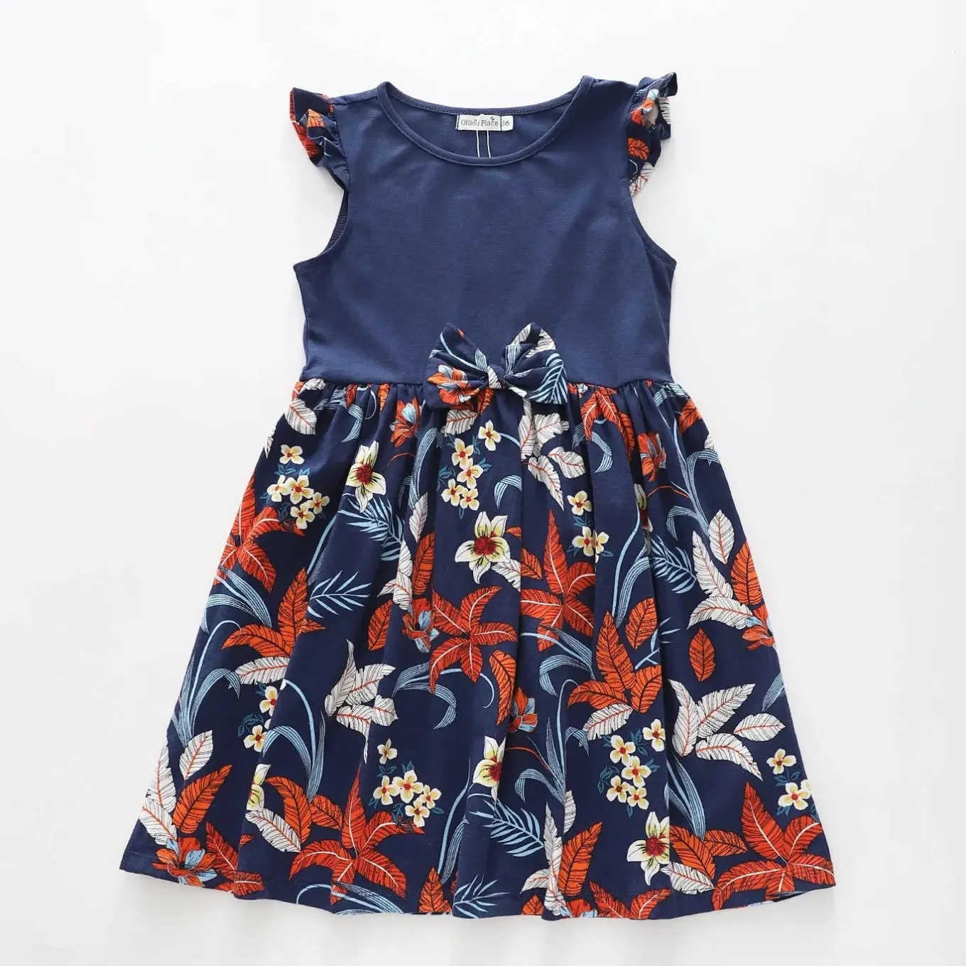 Blue Florals, Older Girls Day Dress