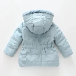 Blue Hearts, Infant Girls Hooded Coat
