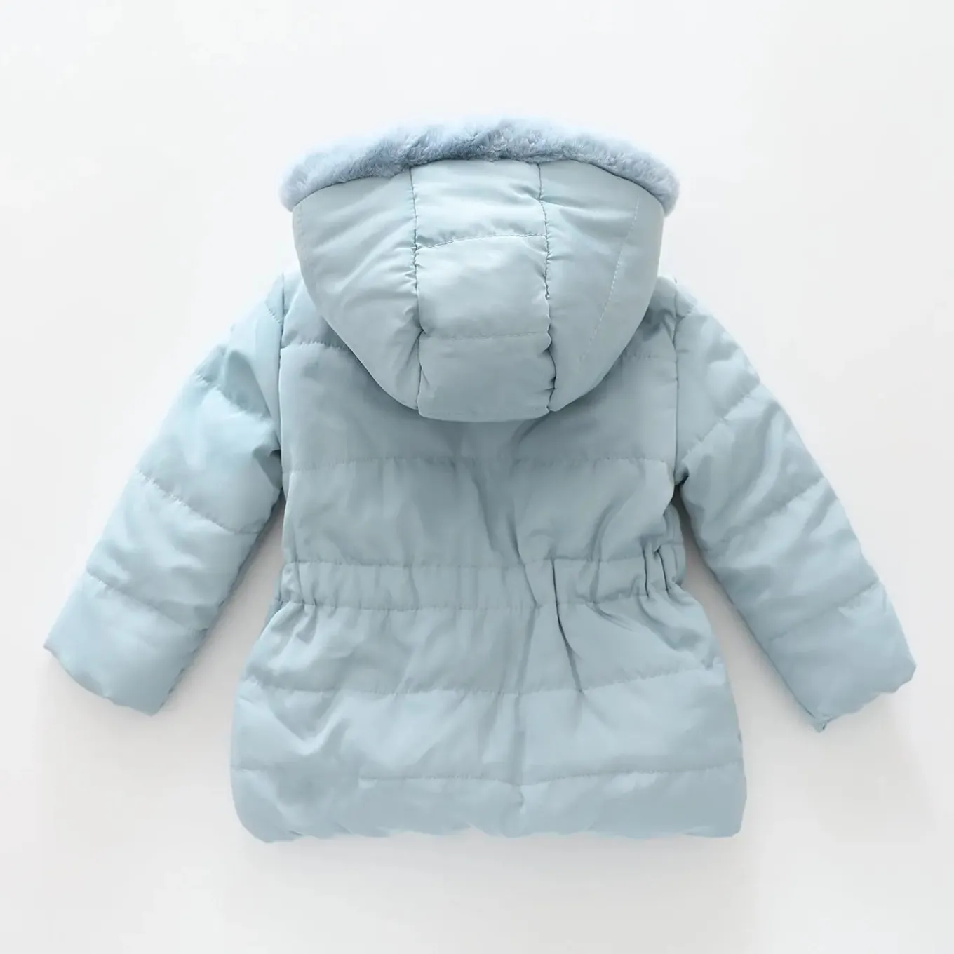 Blue Hearts, Infant Girls Hooded Coat